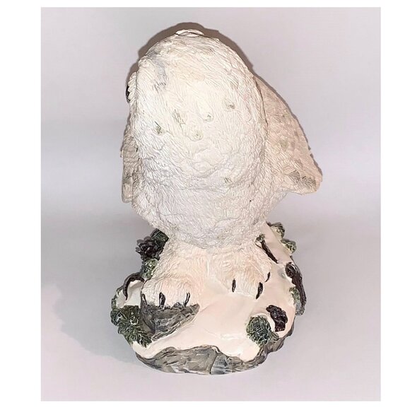 Vintage Great Snowy Owl Sculpture Hamilton Collection Figurine (1994) - Picture 3 of 5
